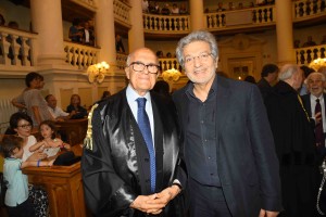 L'avvocato Franco Mazza e il presidente del Tribunale Franco Caruso
